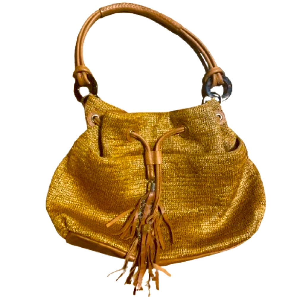 Elaine Turner - Classic Woven Leather Shoulder bag - like new!